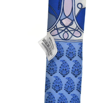Hermes Silk Coup De Fouet Au Bloc Twilly Bleu Blanc Rose 4 of 4