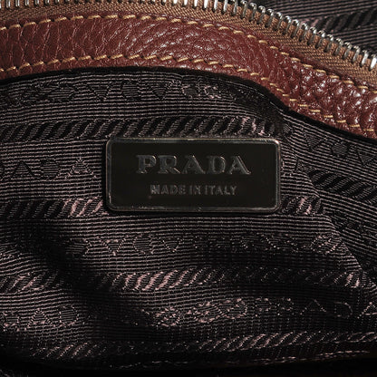 Prada Vitello Daino Small Tote Bruciato 6 of 9