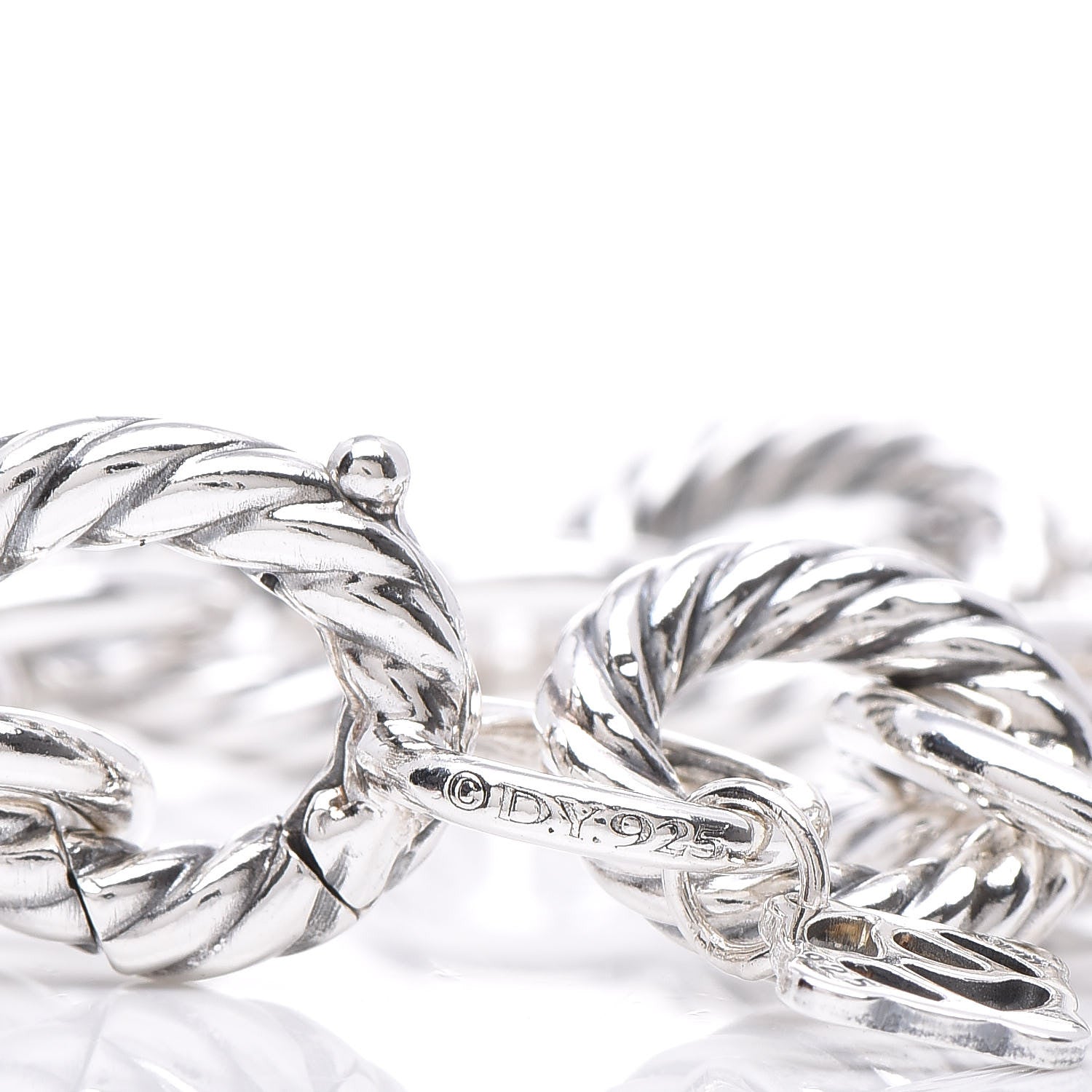 David Yurman Sterling Silver 10mm Medium Oval Link Bracelet 4 of 5