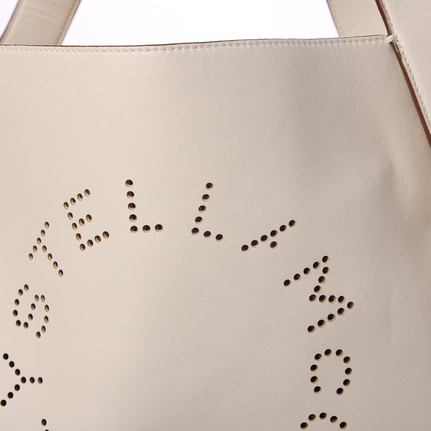 Stella McCartney Eco Alter Nappa East West Perforated Tote White 13 of 14