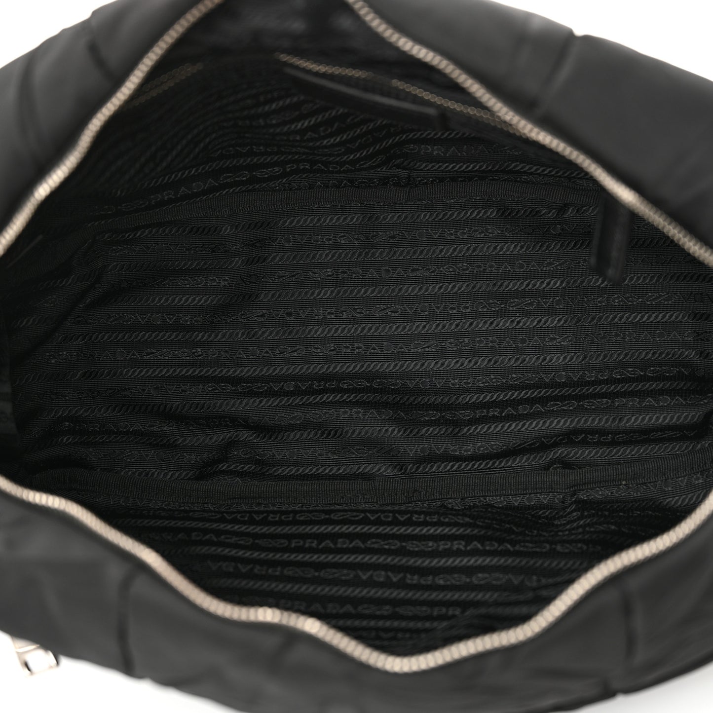 Tessuto Nylon Quilted Messenger Black