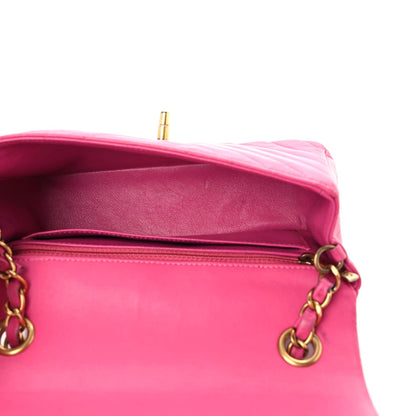 Chanel Lambskin Chevron Quilted Mini Rectangular Flap Dark Pink 5 of 19