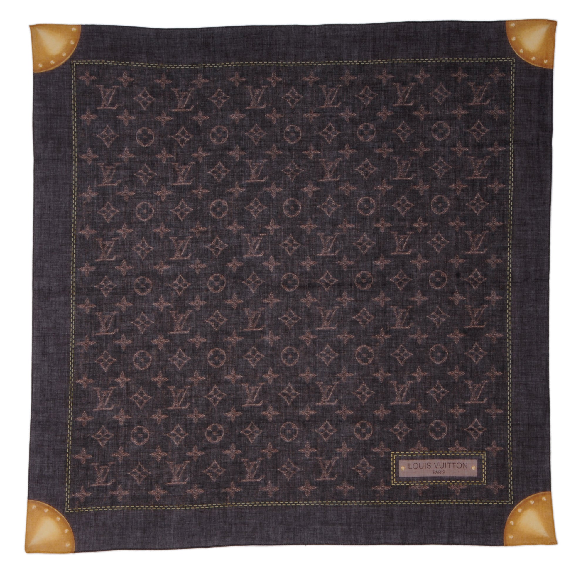 Louis Vuitton Cotton Denim Scarf Monogram Ebene 2 of 3