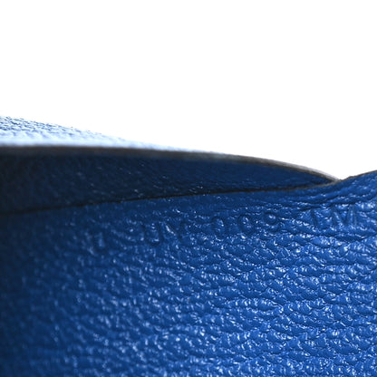 Hermes Chevre Chamkila Calvi Duo Card Case Bleu Royale 8 of 9