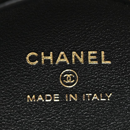Chanel Lambskin Mini Camellia Bouquet Clutch With Chain Black Gold 7 of 10