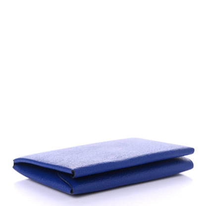 Hermes Chevre Mysore Calvi Duo Card Case Bleu Electrique 4 of 7