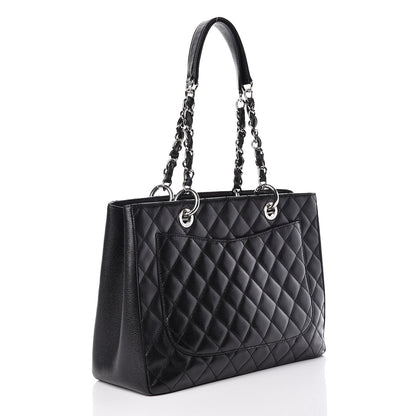 Chanel Caviar Quilted Grand Shopping Tote GST Black 3 of 9