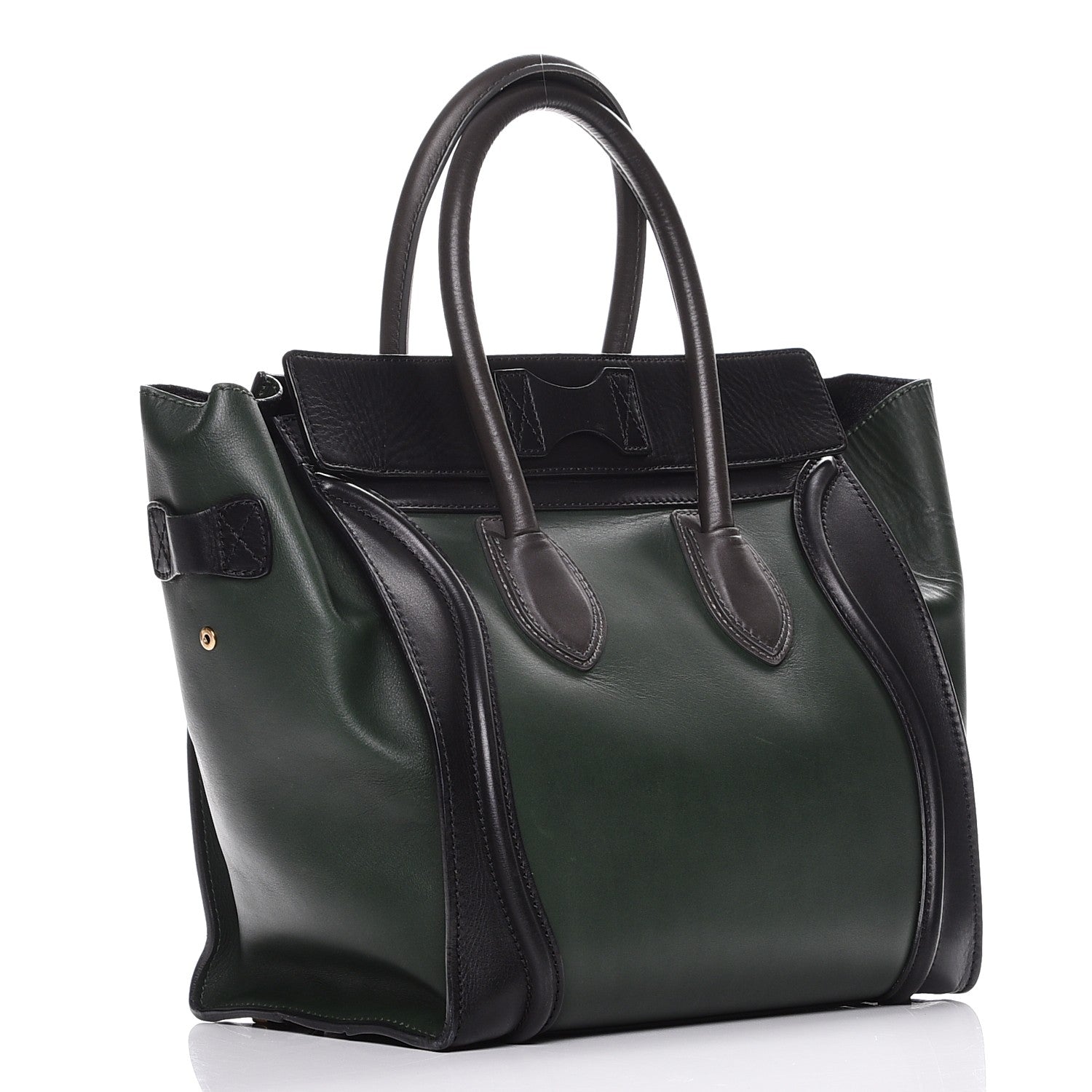 Celine Smooth Calfskin Mini Tri-Color Luggage Forest 3 of 12