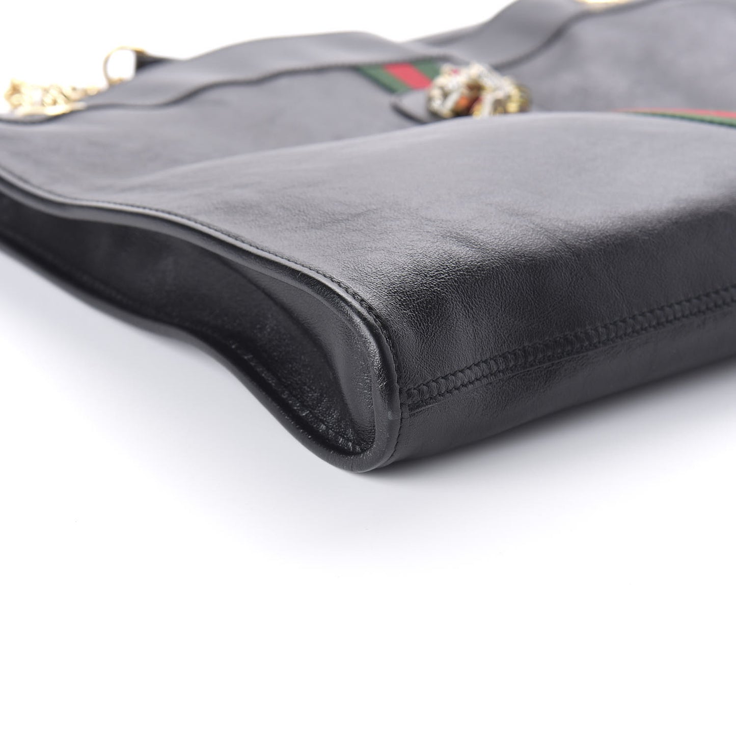 Calfskin Large Rajah Chain Tote Black