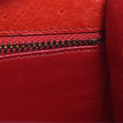 Hermes Ostrich Kelly Sellier 28 Rouge Vif 30 of 36