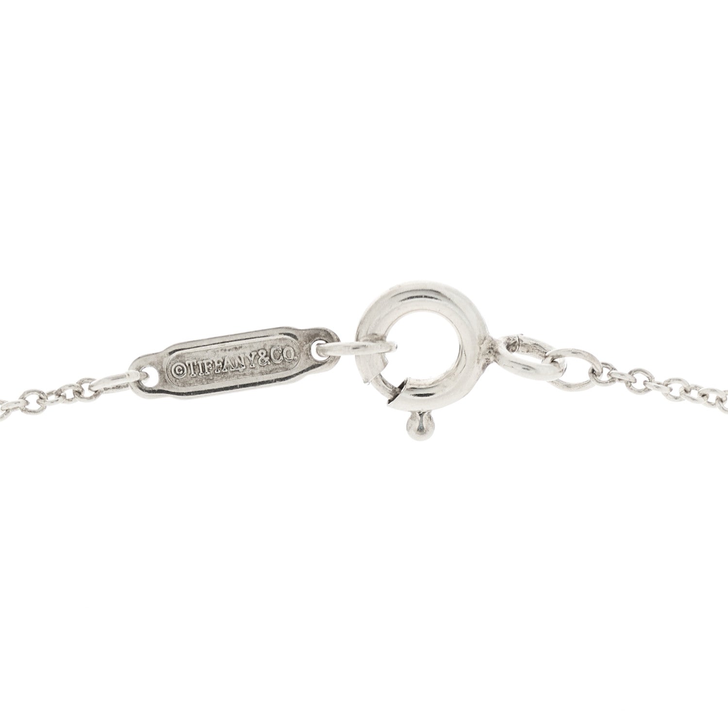 Tiffany Sterling Silver Enamel Heart Key Pendant Necklace Blue 5 of 6