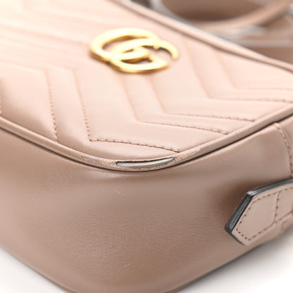 Gucci Calfskin Matelasse Mini GG Marmont Chain Shoulder Bag Porcelain Rose 12 of 12