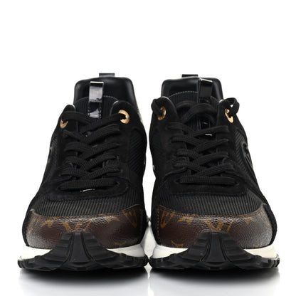 Louis Vuitton Suede Monogram Run Away Sneakers 40 Black 2 of 4