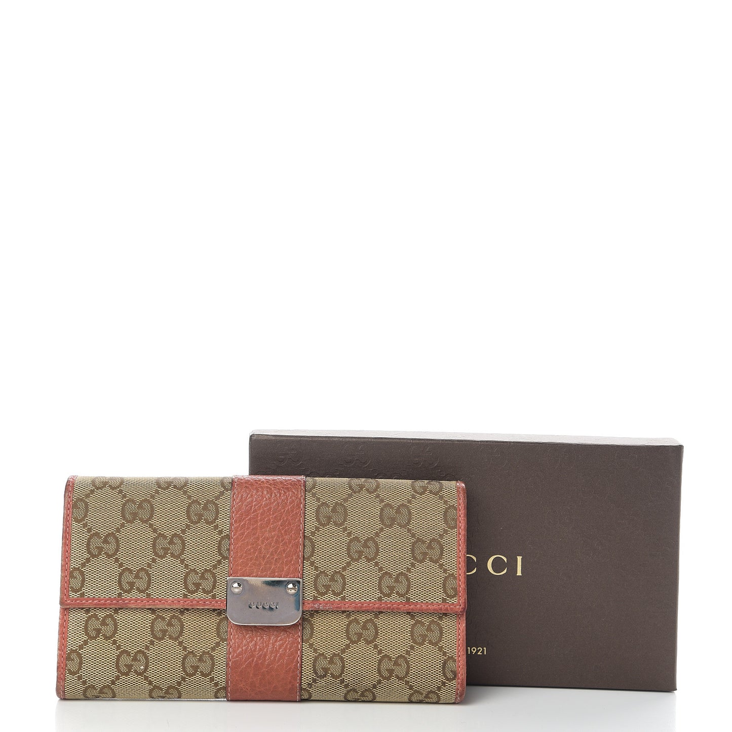 Monogram Continental Flap Wallet Coral