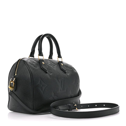 Louis Vuitton Empreinte Monogram Giant Speedy Bandouliere 25 Black 3 of 14