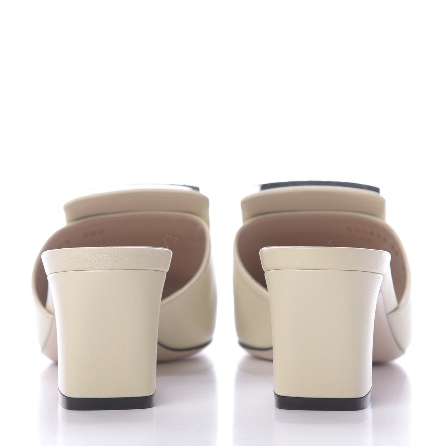 Malaga Kid Crystal Square G Madelyn Mules 39 Vintage White