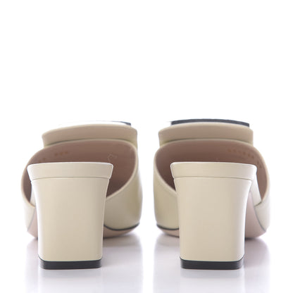 Gucci Malaga Kid Crystal Square G Madelyn Mules 39 Vintage White 5 of 9
