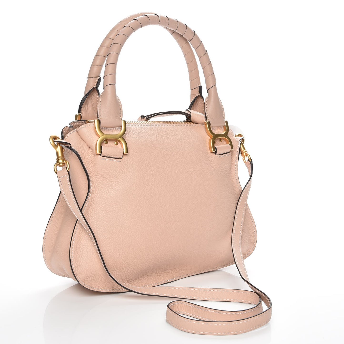 Calfskin Small Marcie Satchel Blush Nude