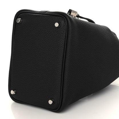 Hermes Taurillon Clemence Matte Alligator Picotin Lock Touch 18 PM Black 9 of 10