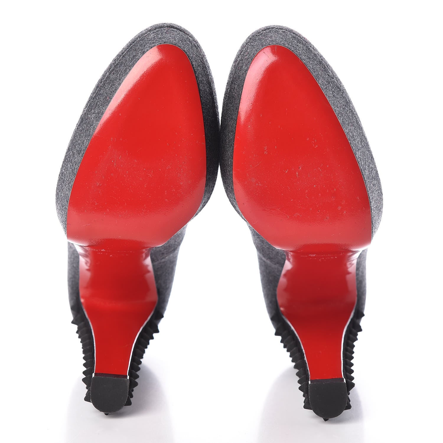 Christian Louboutin Flannel Veau Velours Taclou 120 Pumps 41 Grey 5 of 8