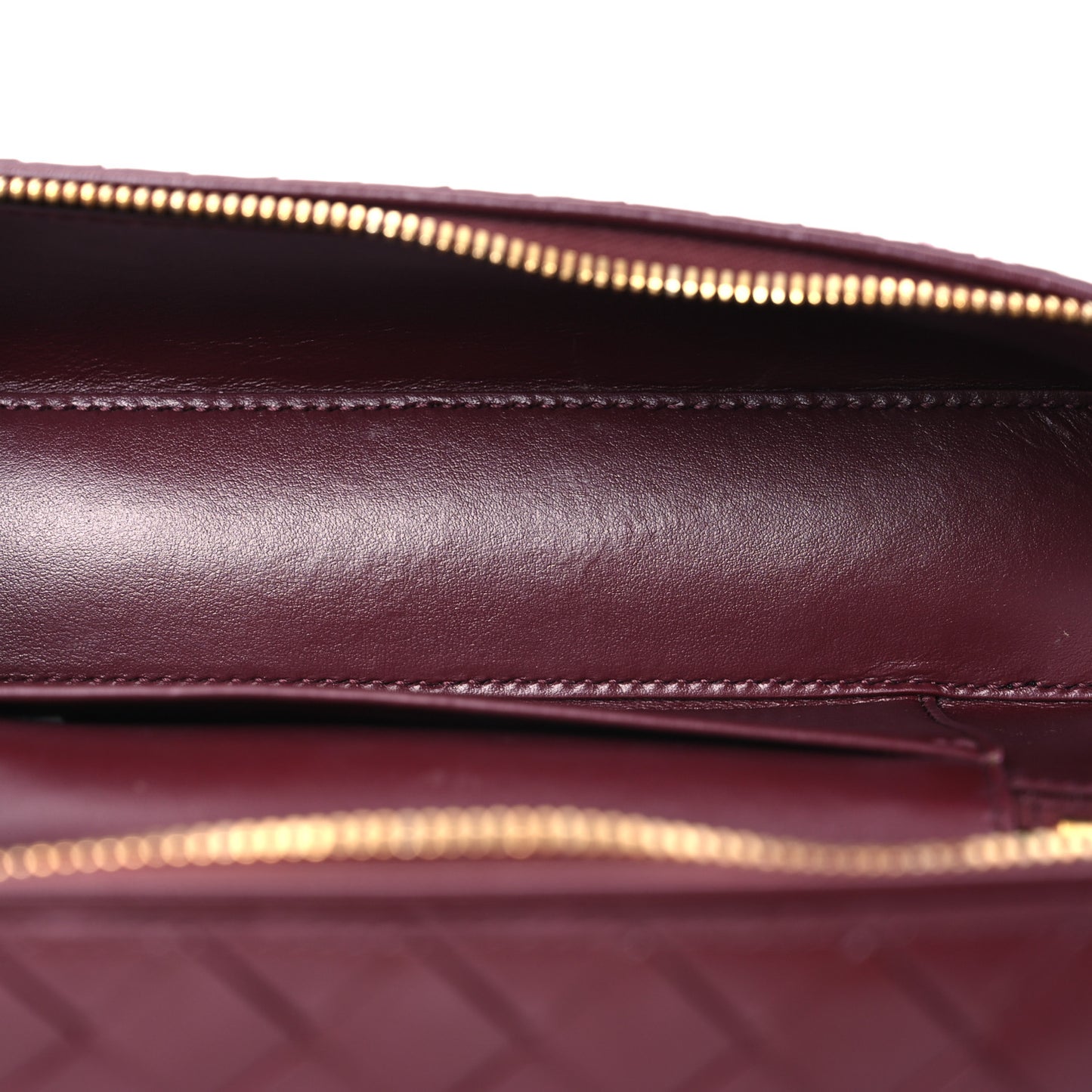 Calfskin Intrecciato Bang Bang Vanity Case Mahogany