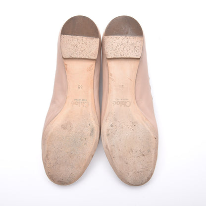 Chloe Calfskin Lauren Ballet Flats 38 Pink Tea 7 of 12