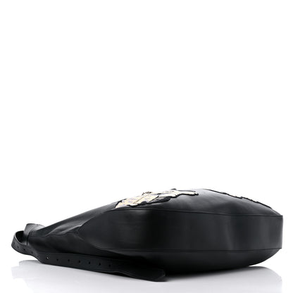 Gucci Calfskin Dog Embroidered Extra Large Dionysus Hobo Black 4 of 15