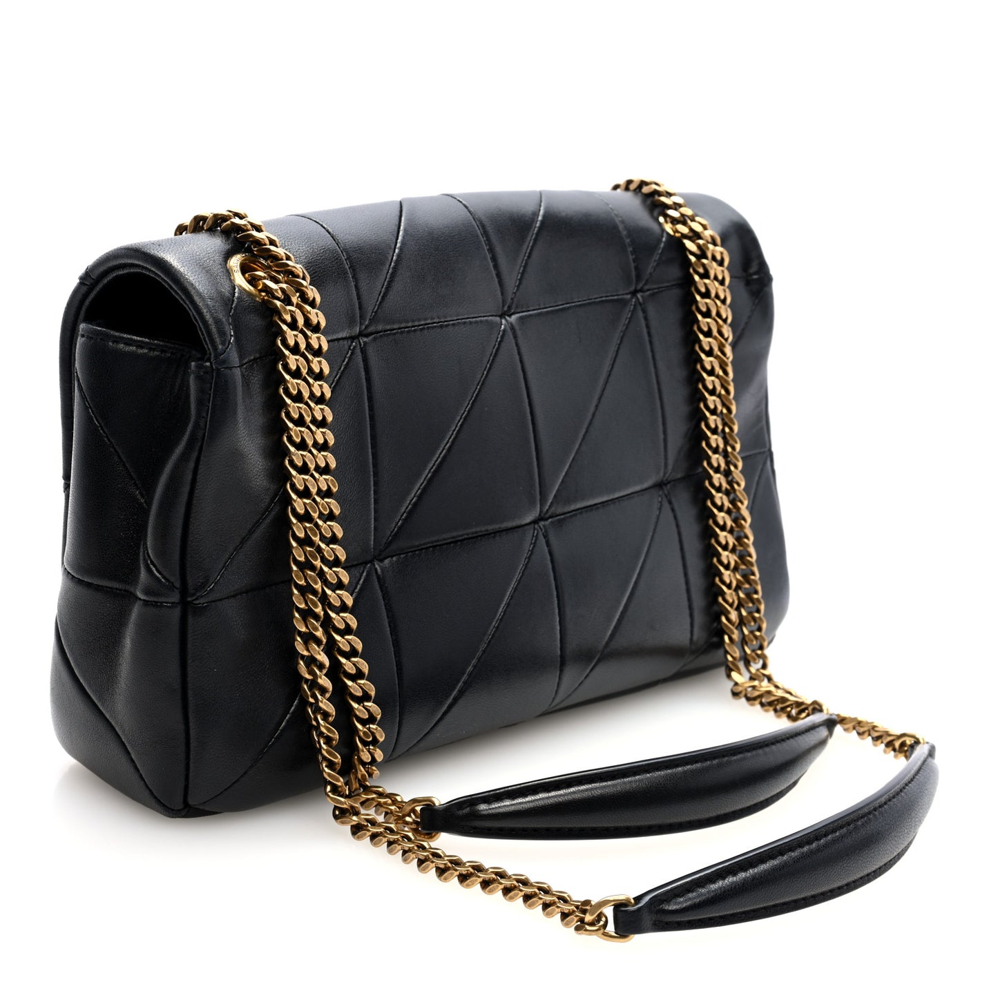 Lambskin Patchwork Monogram Medium Jamie Black