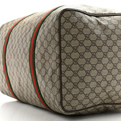 Gucci GG Supreme Monogram Web Medium Duffle Bag Brown 9 of 13