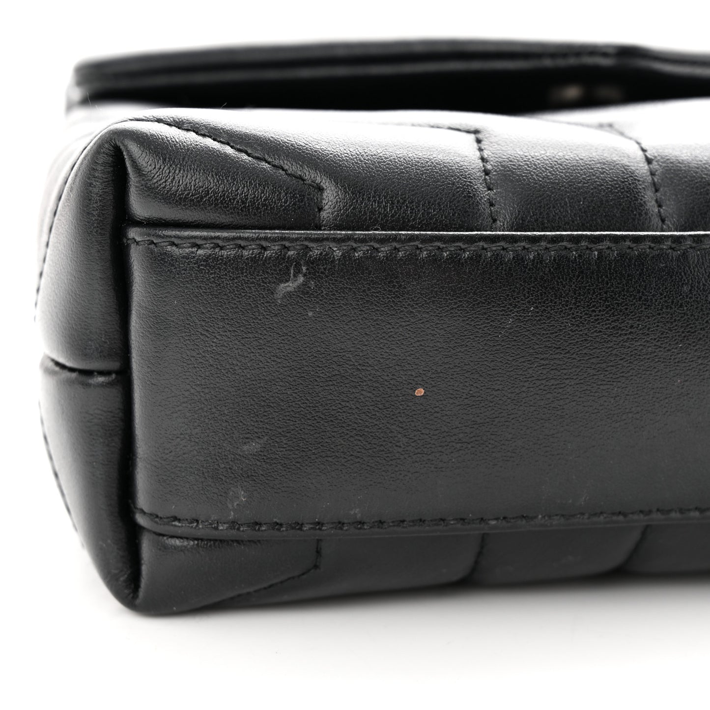 Calfskin Y Quilted Monogram Toy Loulou Crossbody Bag Black