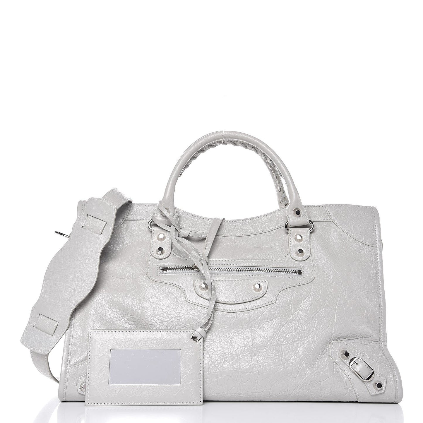 Agneau Classic Silver Hardware City Gris Nuage