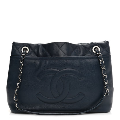 Chanel Caviar Timeless CC Soft Tote Navy Blue 1 of 13