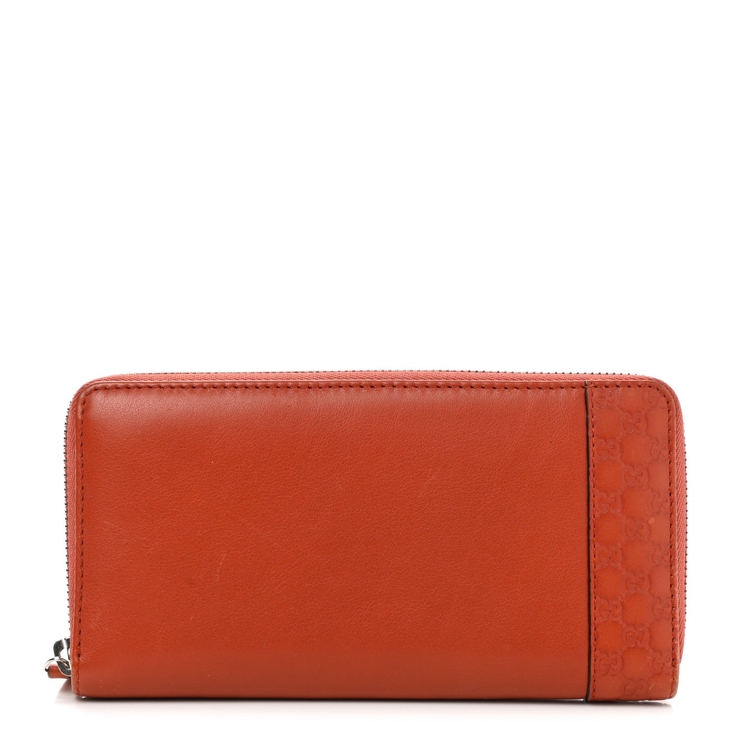 Gucci Calfskin Microguccissima Zip Around Wallet Orange 1 of 8