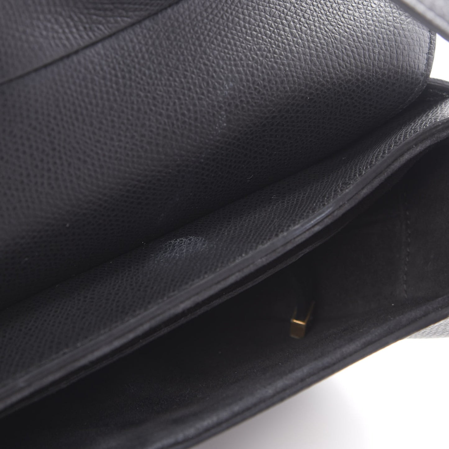 Grained Calfskin Saddle Bag Black