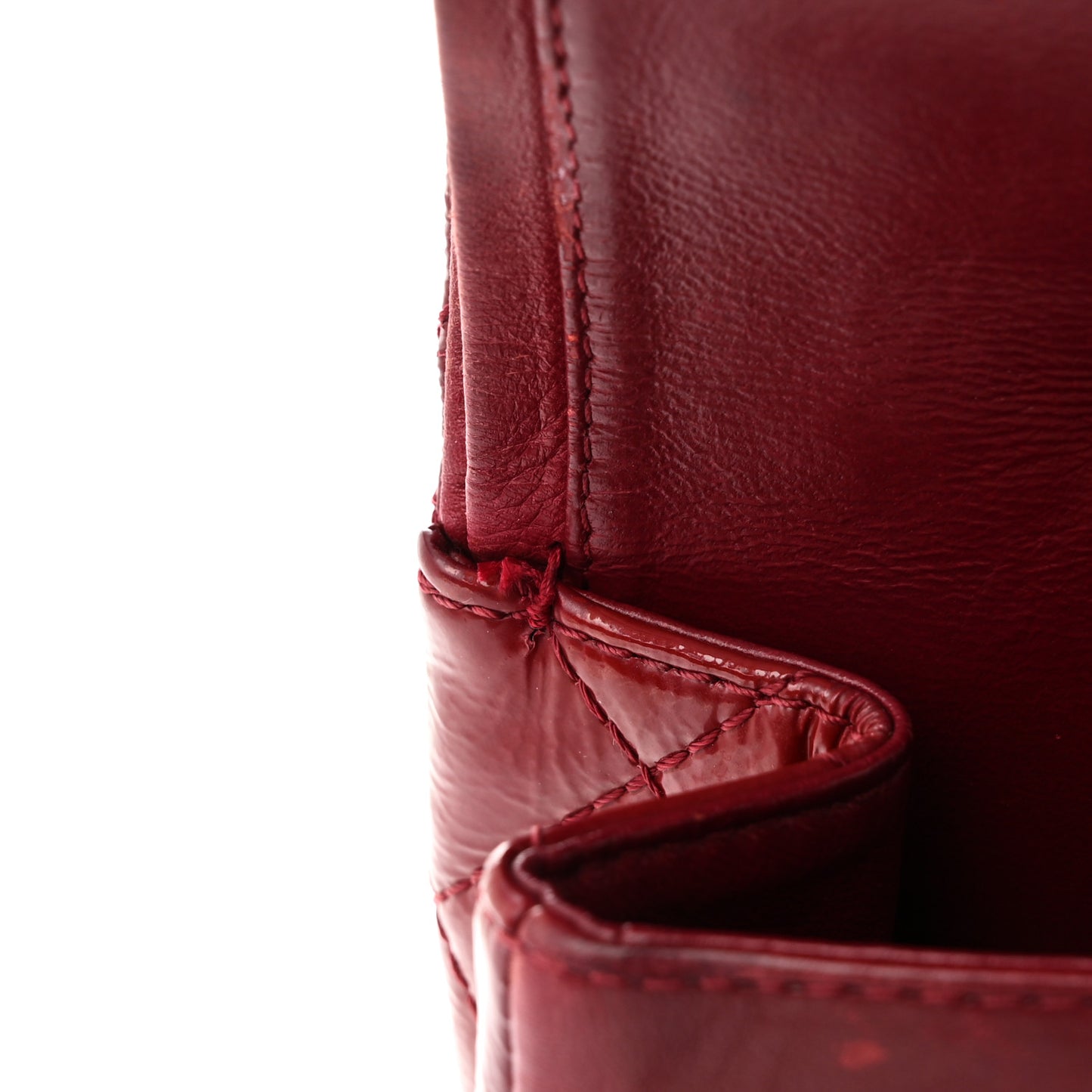 Distressed Patent 2.55 Reissue 227 Flap Raspberry Red