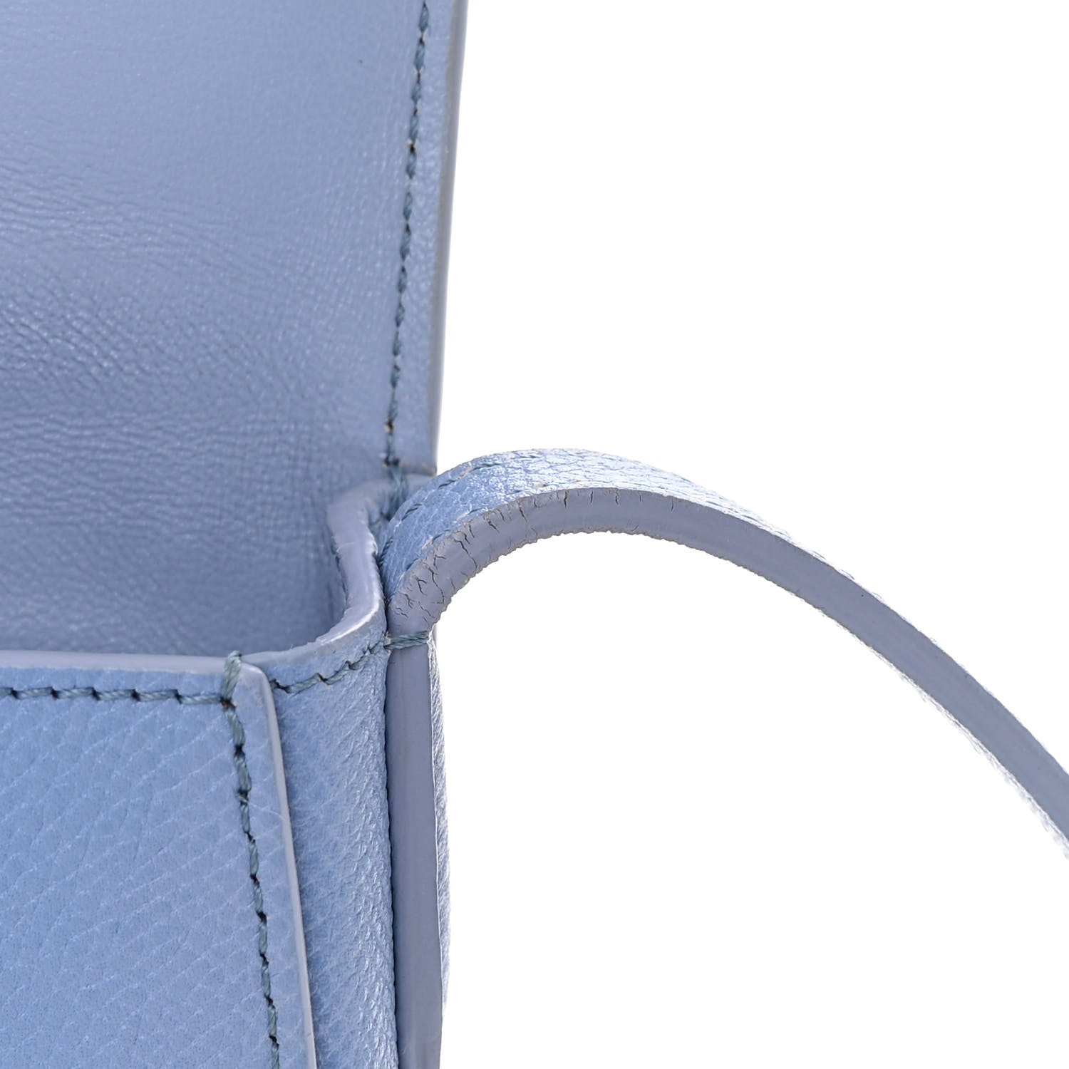 Celine Baby Grained Calfskin Small Trotteur Porcelain 11 of 17