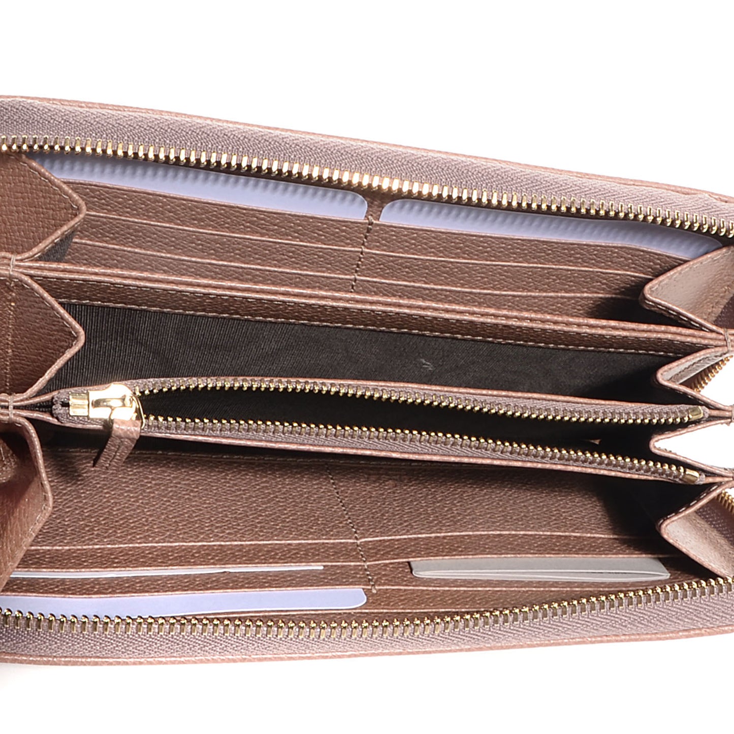 Monogram Bree Zip Around Wallet Beige Soft Pink