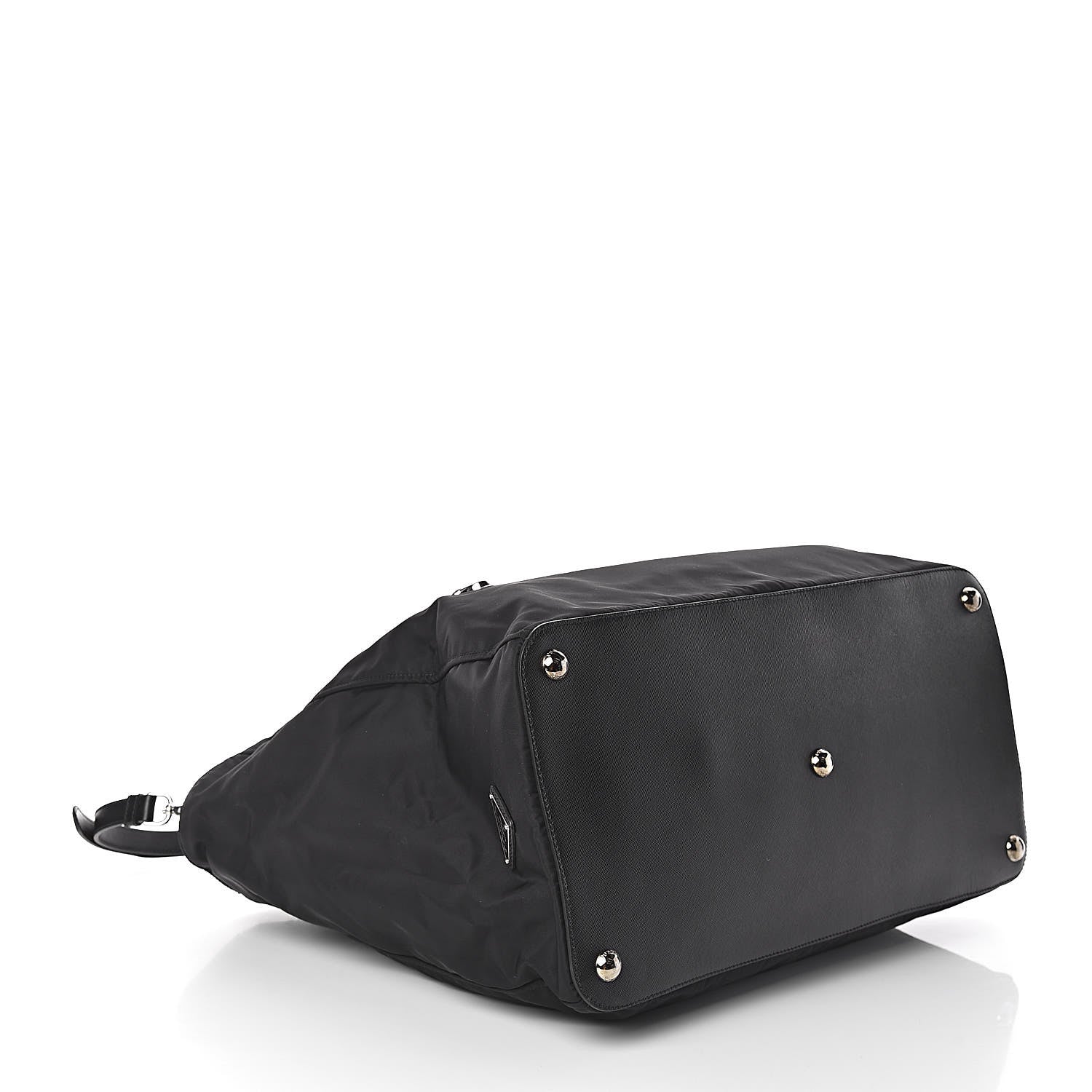 Prada Tessuto Nylon Saffiano Overnight Tote Black 4 of 8