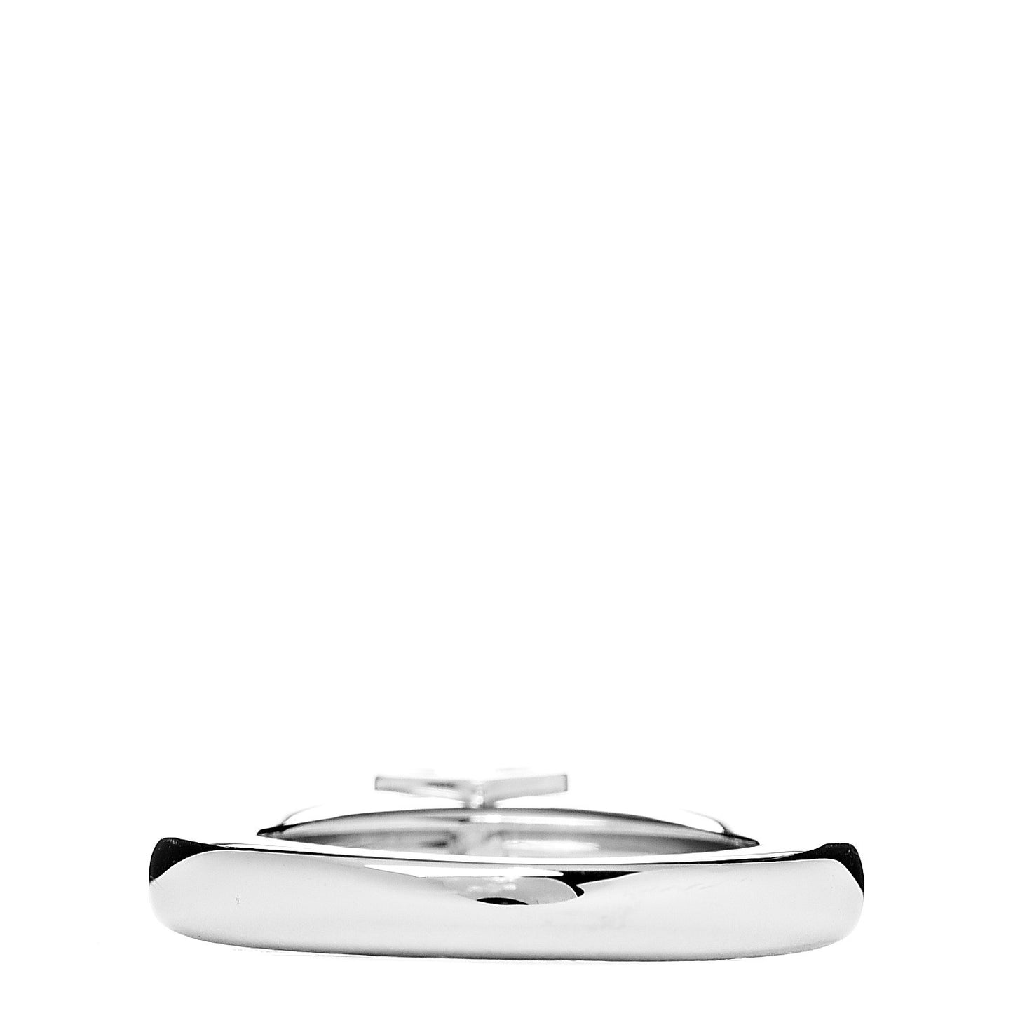 18K White Gold Diamond .40ct C De Solitaire Ring 48 4.5