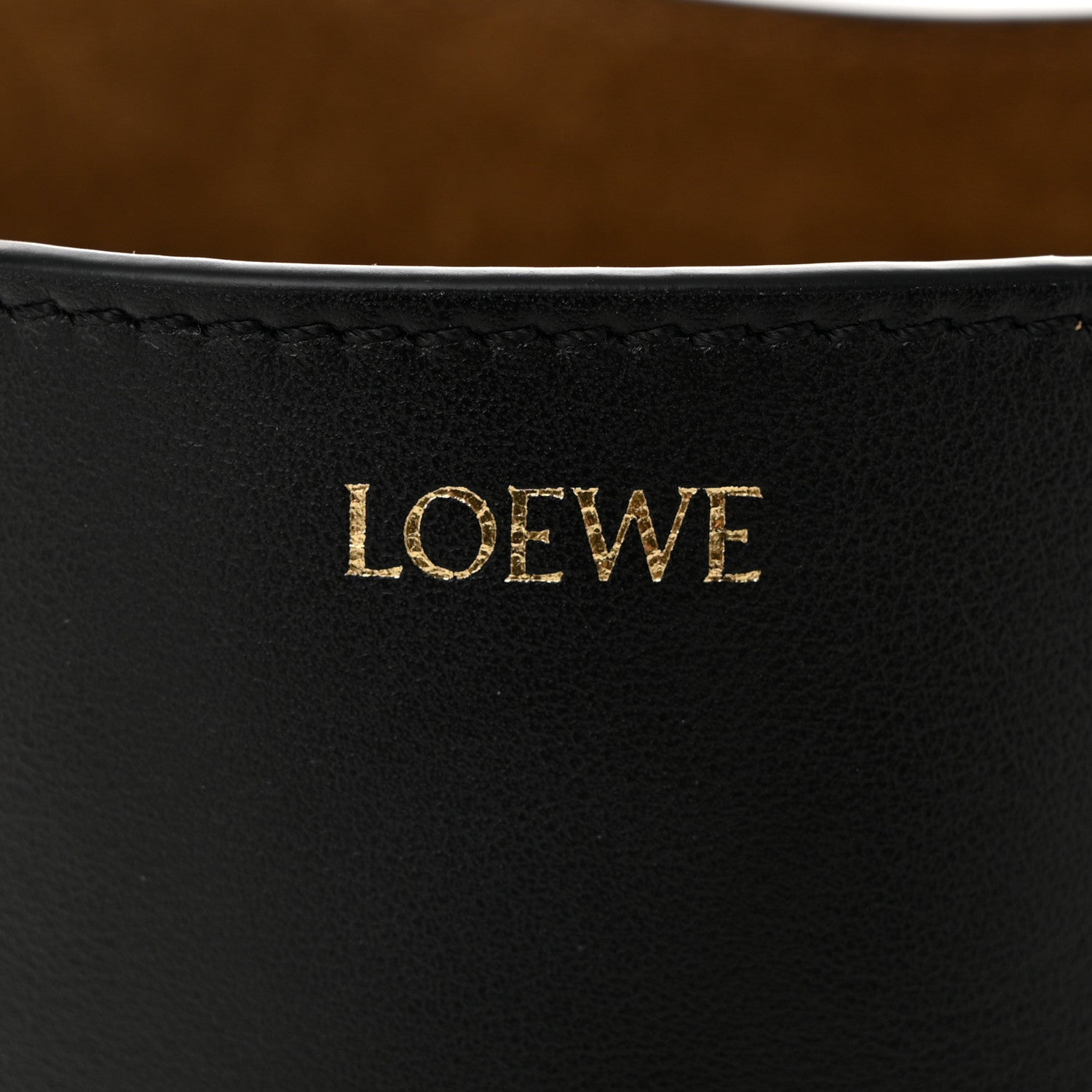 Loewe Shiny Calfskin Mini Puzzle Fold Tote Black 6 of 10