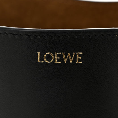 Loewe Shiny Calfskin Mini Puzzle Fold Tote Black 6 of 10