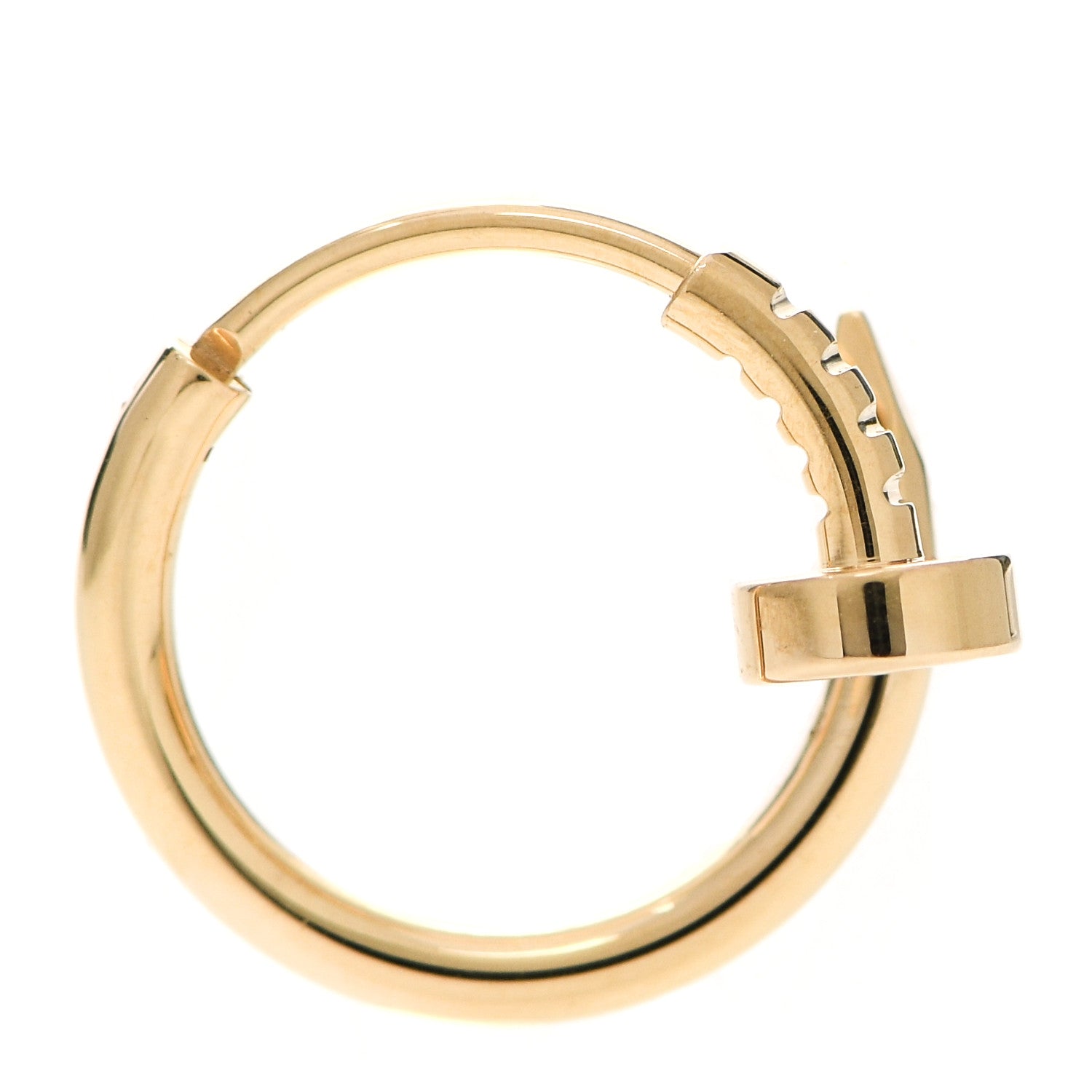 Cartier 18K Yellow Gold Juste Un Clou Single Hoop Earring 3 of 6