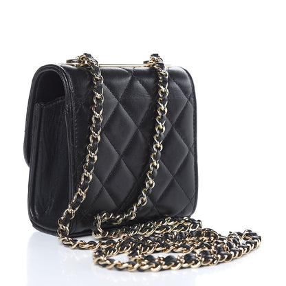 Chanel Lambskin Quilted Mini Trendy CC Chain Wallet Black 4 of 16
