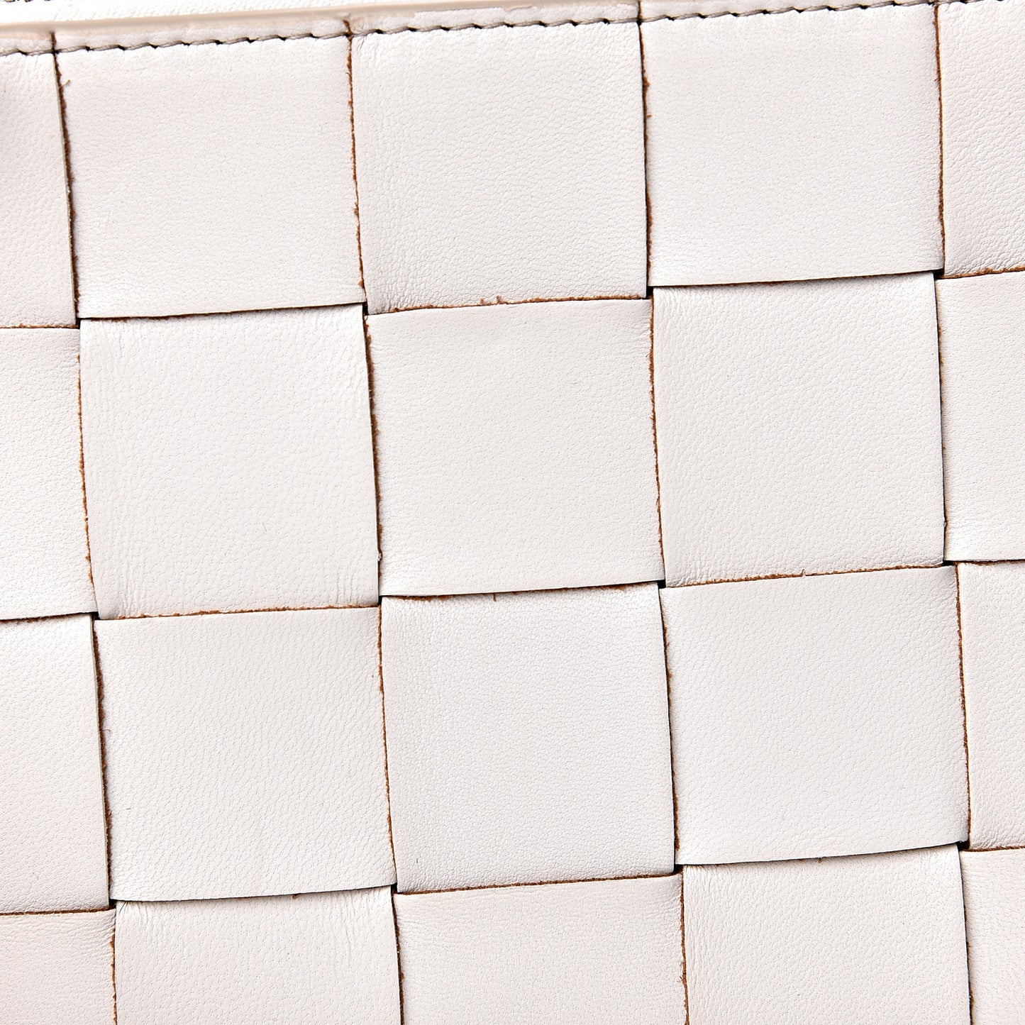 Nappa Maxi Intreccio Small Pouch White
