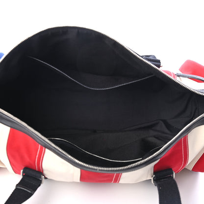Saint Laurent Canvas American Flag Barrel Bag Red Blue 4 of 4