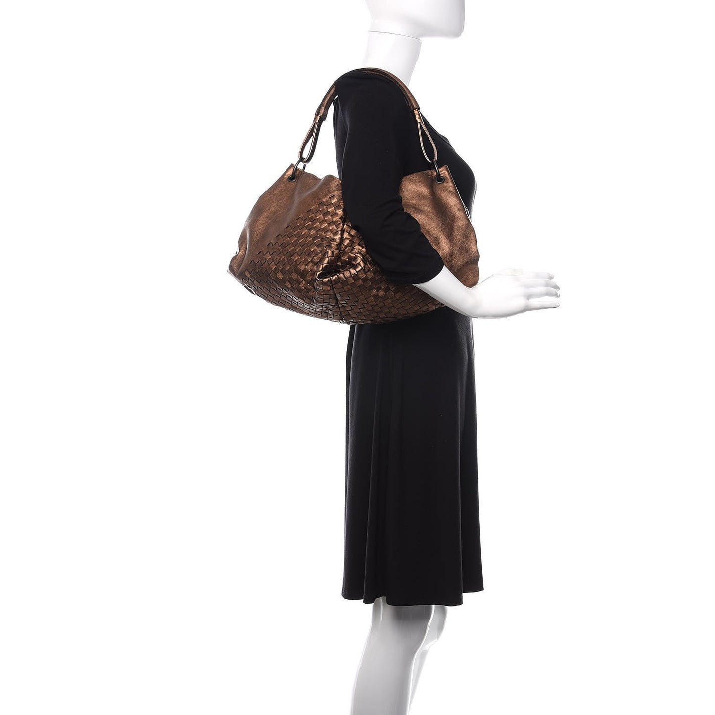 Intrecciato Nappa Aquilone Fortune Cookie Hobo Copper