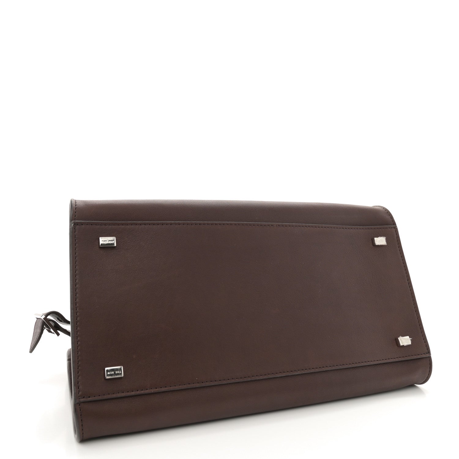 The Row Polished Saddle Calfskin Soft Margaux 12 Deep Brown 4 of 10