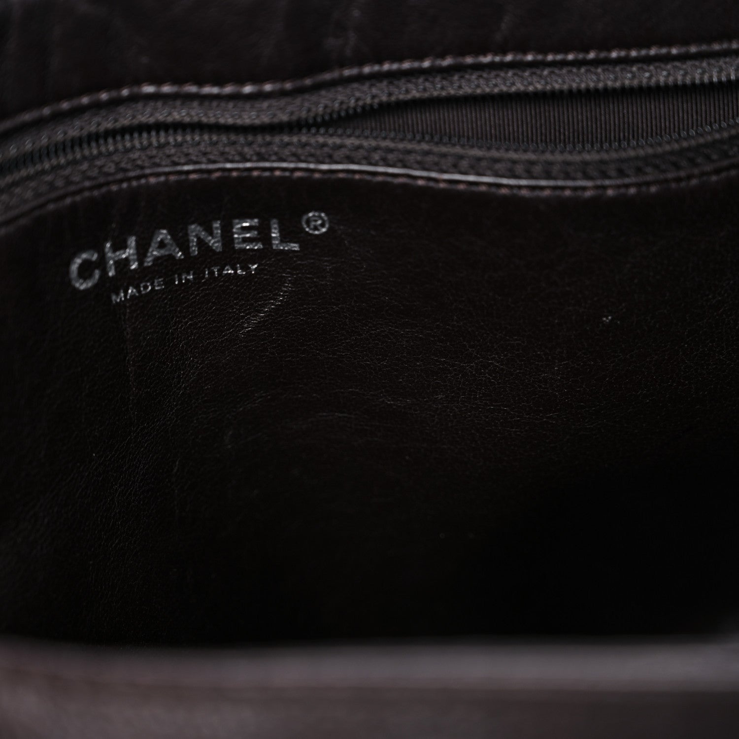 Chanel Caviar Half Moon Large Flap Dark Brown 15 of 22