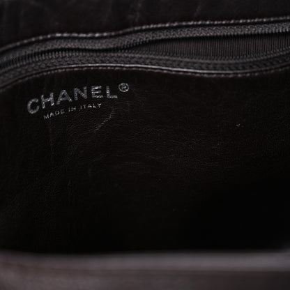 Chanel Caviar Half Moon Large Flap Dark Brown 15 of 22