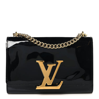 Louis Vuitton Patent Louise PM Chain Clutch Black 1 of 9